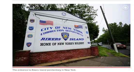 “I Spent a Year on Rikers, and it’s Hell on Earth” – NY Post on Personal Injury Client Ewers